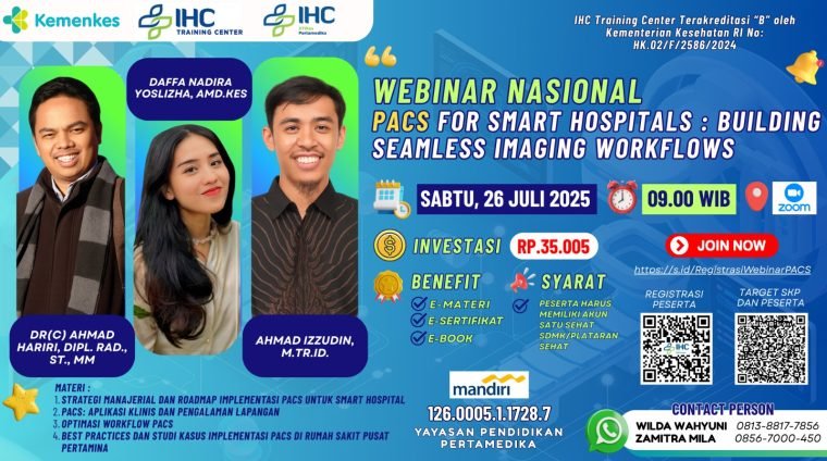 Flyer Webinar PACS STIKes Pertamedika
