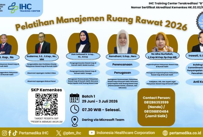 Flyer Pelatihan Manajemen Ruang Rawat PBM